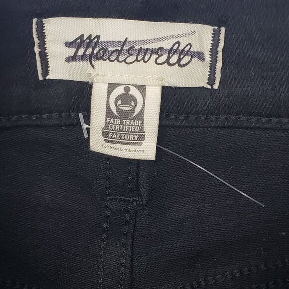 Madewell Stovepipe High-Rise Jeans Women's Size 25 in Black Rinse Wash MSRP $138 - Picture 2 of 16